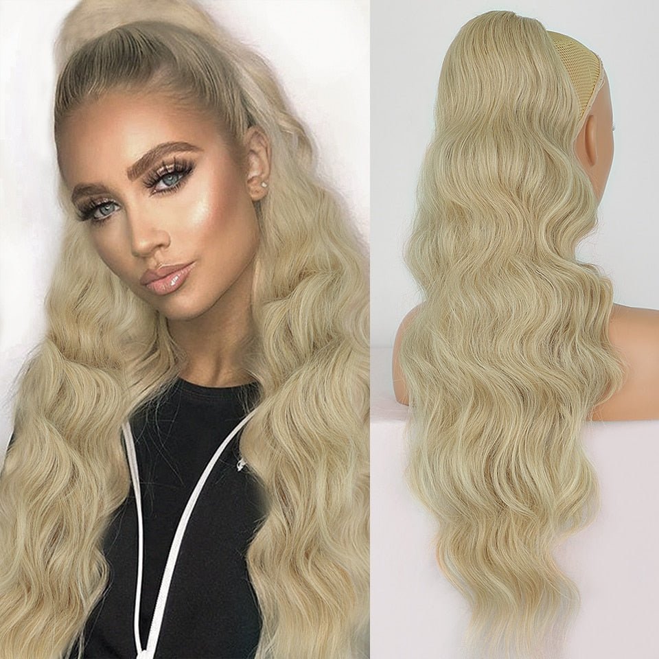Long Wavy Drawstring Ponytail Hair Extension - HairNjoy