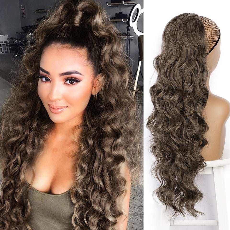 Long Wavy Drawstring Ponytail Hair Extension - HairNjoy