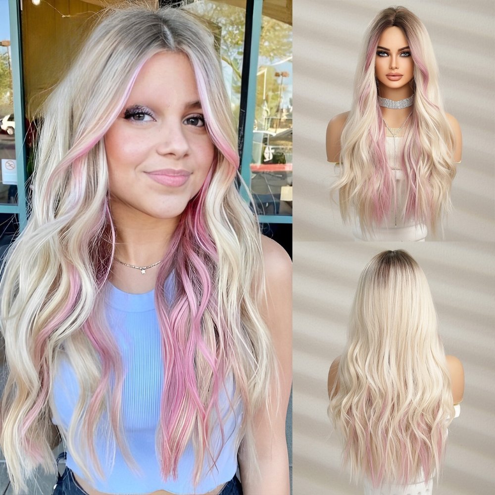 Long Wavy Synthetic Ombre Wigs - HairNjoy