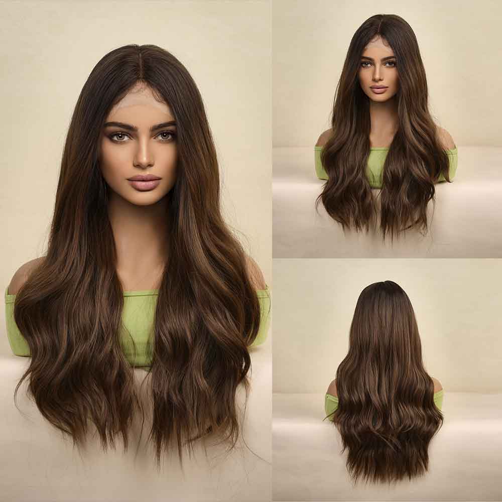 Natural Lace Front Dark Brown Wig - HairNjoy