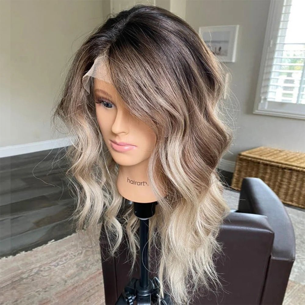 Ombre Balayage Remy Human Hair Lace Front Wigs - HairNjoy