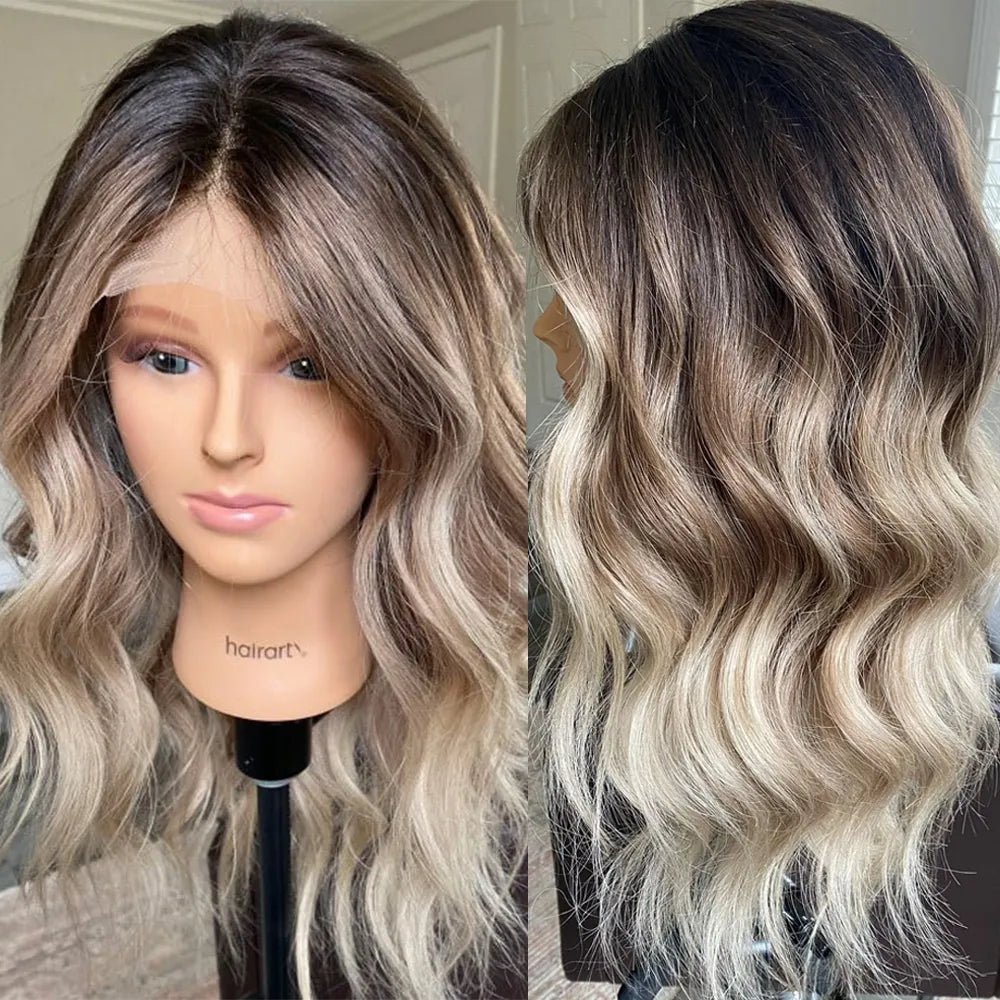 Ombre Balayage Remy Human Hair Lace Front Wigs - HairNjoy