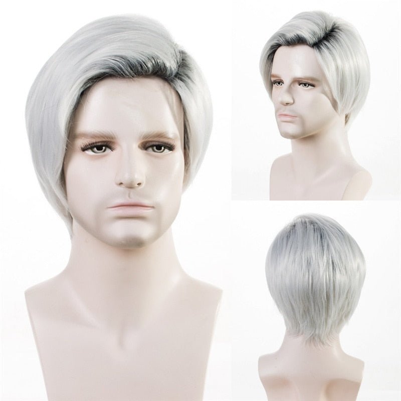 Ombre Short Straight Wig with Bangs - HairNjoy