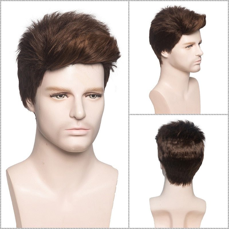 Ombre Short Straight Wig with Bangs - HairNjoy