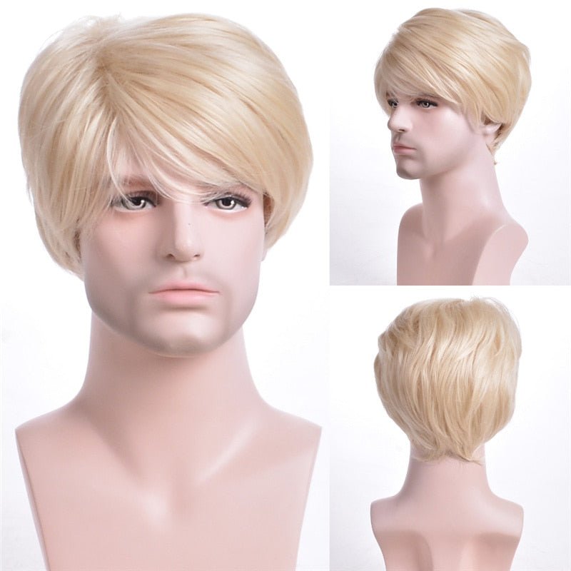 Ombre Short Straight Wig with Bangs - HairNjoy