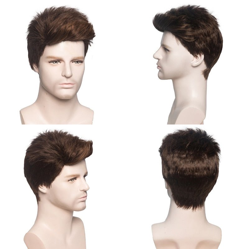 Ombre Short Straight Wig with Bangs - HairNjoy