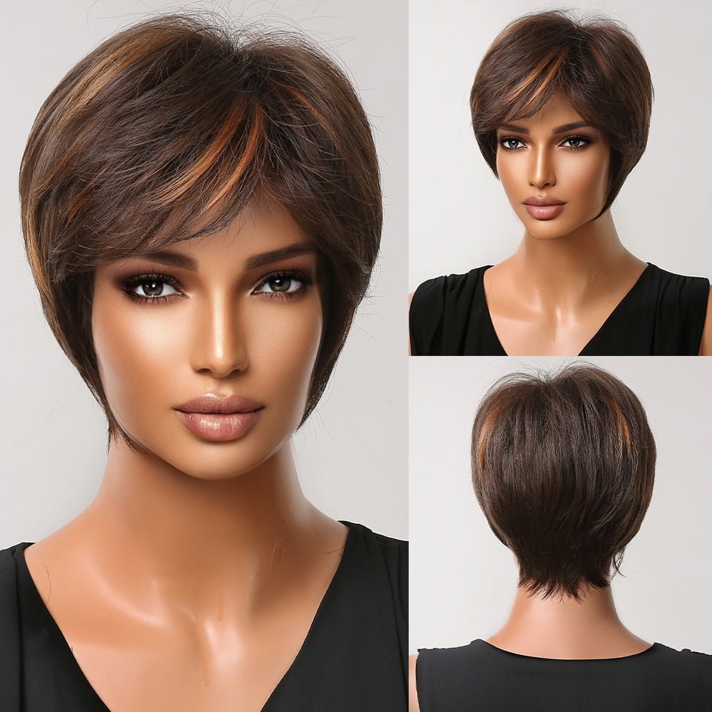 Pixie Cut Highlight Wig - HairNjoy