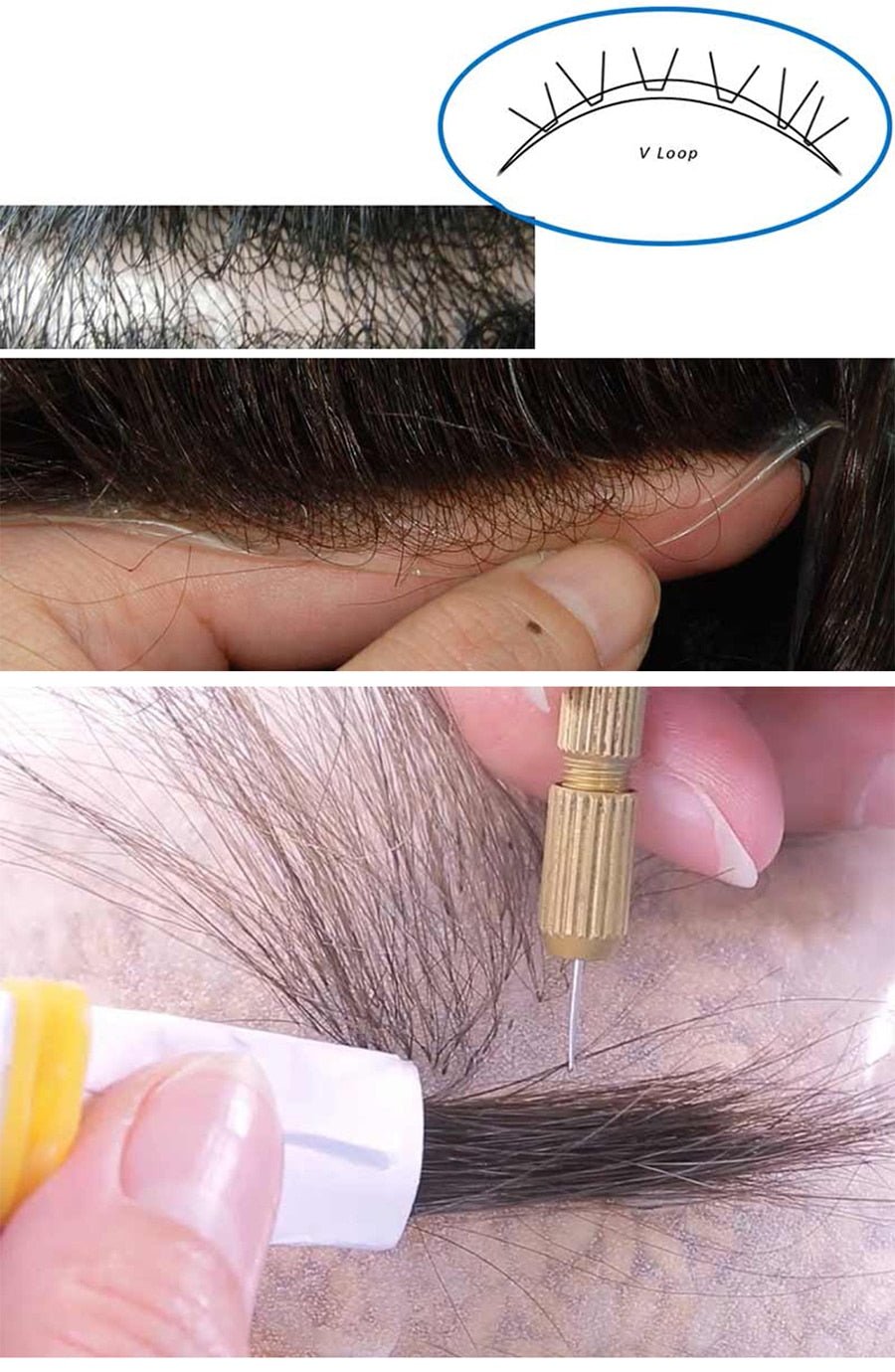 Prosthesis 100% Indian Human Hair Replacement System Toupee - HairNjoy