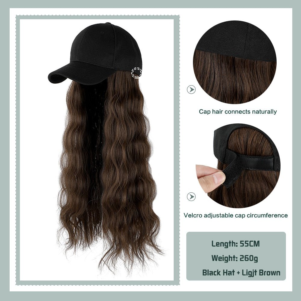 Removable Hair Extension with Adjustable Cap - HairNjoy
