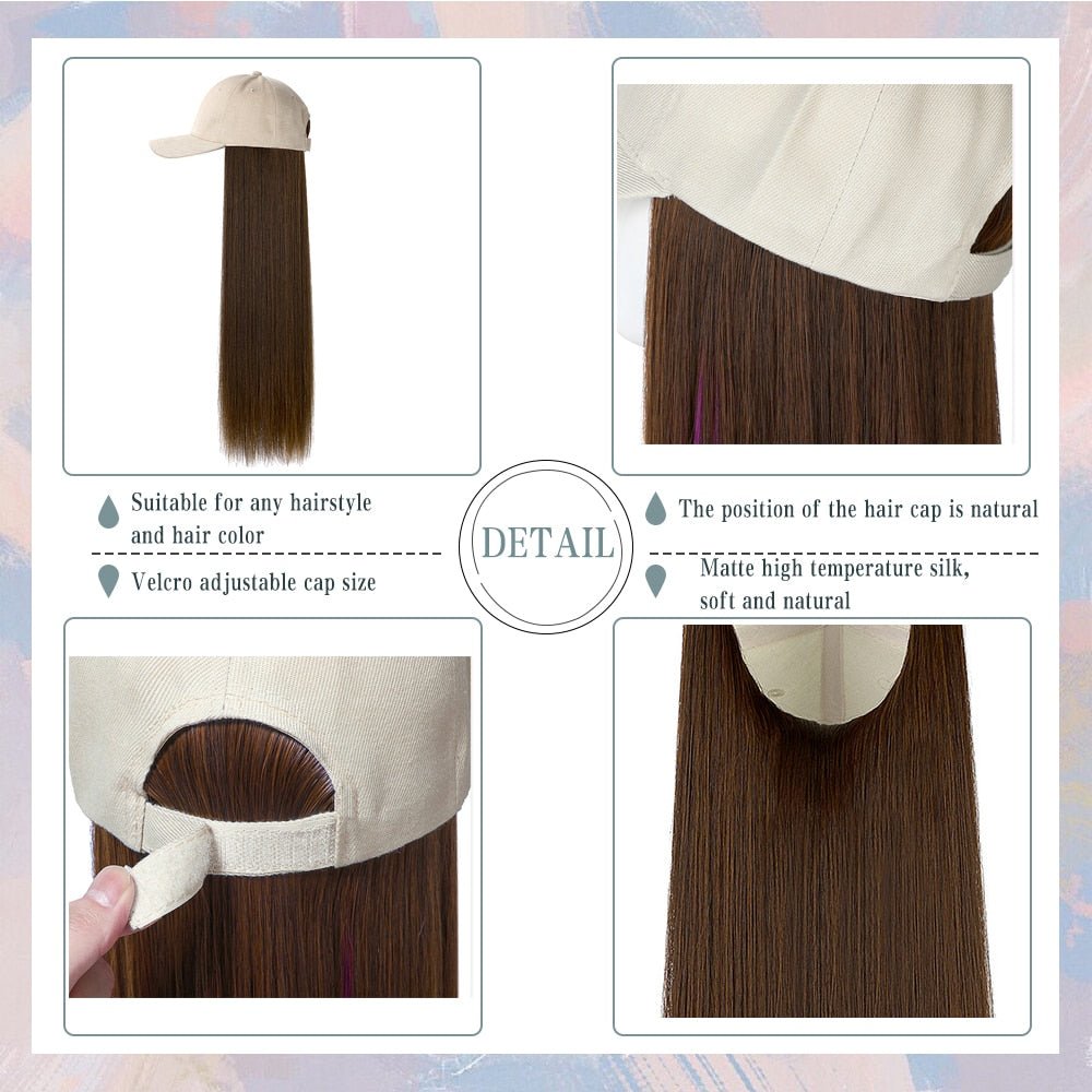 Removable Hair Extension with Adjustable Cap - HairNjoy