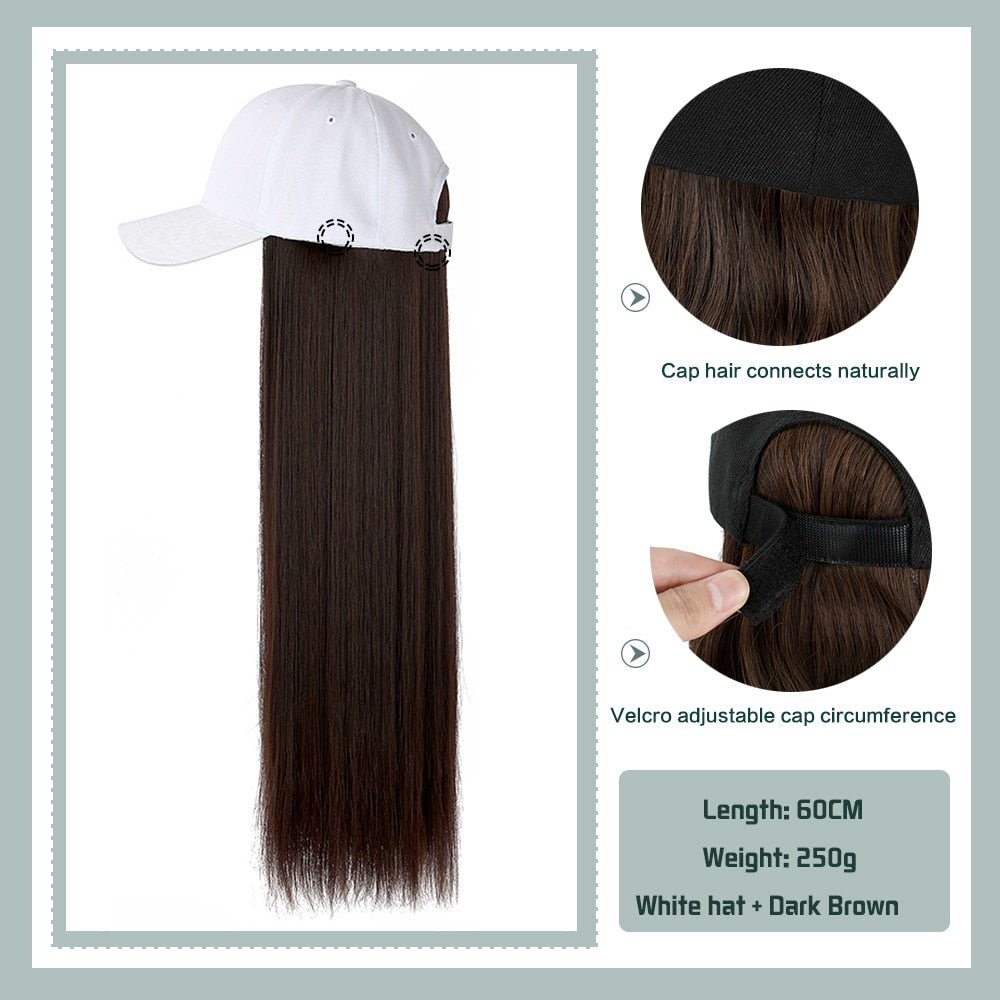 Removable Hair Extension with Adjustable Cap - HairNjoy