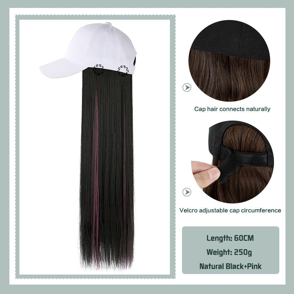 Removable Hair Extension with Adjustable Cap - HairNjoy