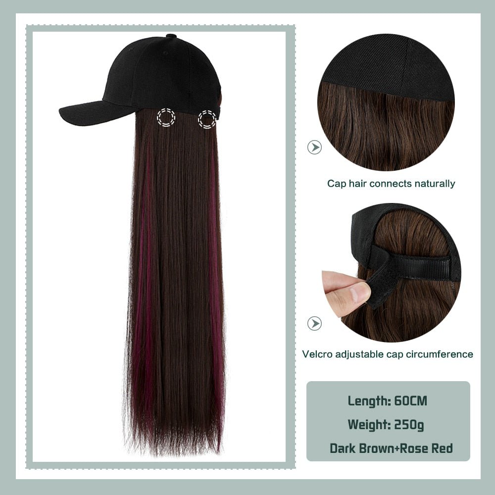 Removable Hair Extension with Adjustable Cap - HairNjoy