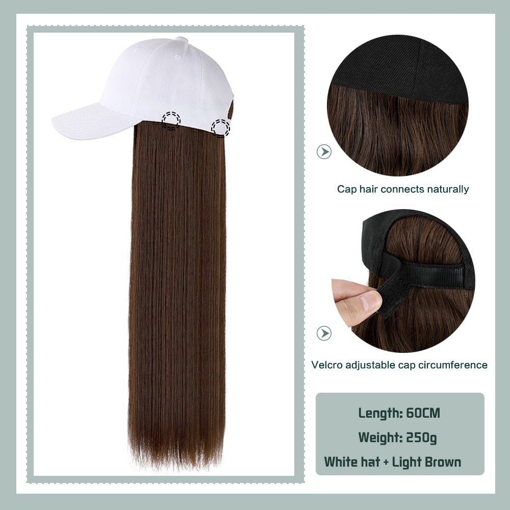 Removable Hair Extension with Adjustable Cap - HairNjoy