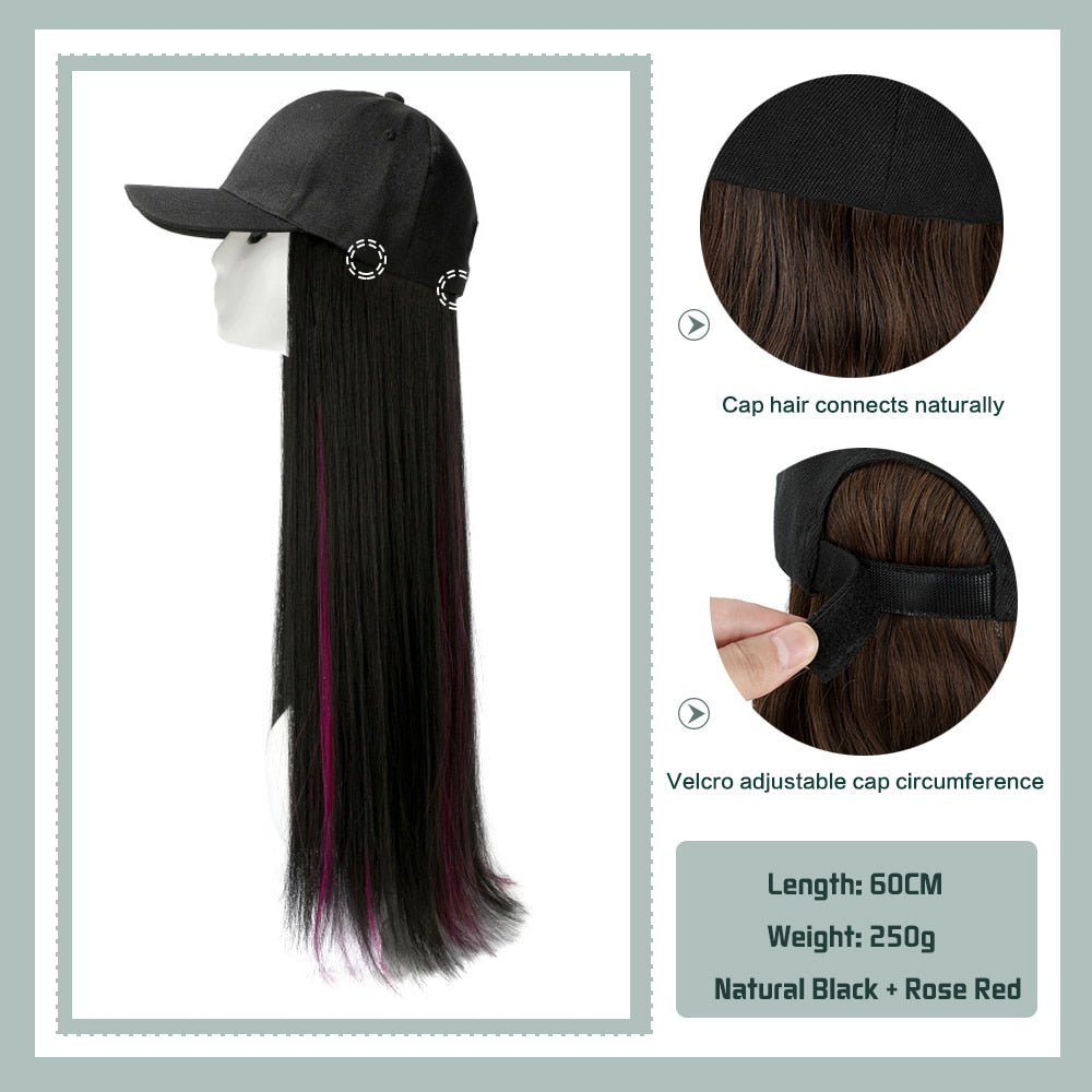 Removable Hair Extension with Adjustable Cap - HairNjoy