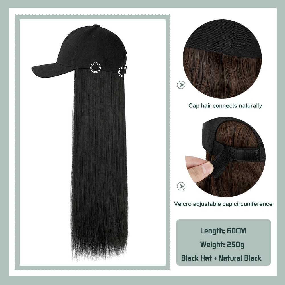Removable Hair Extension with Adjustable Cap - HairNjoy
