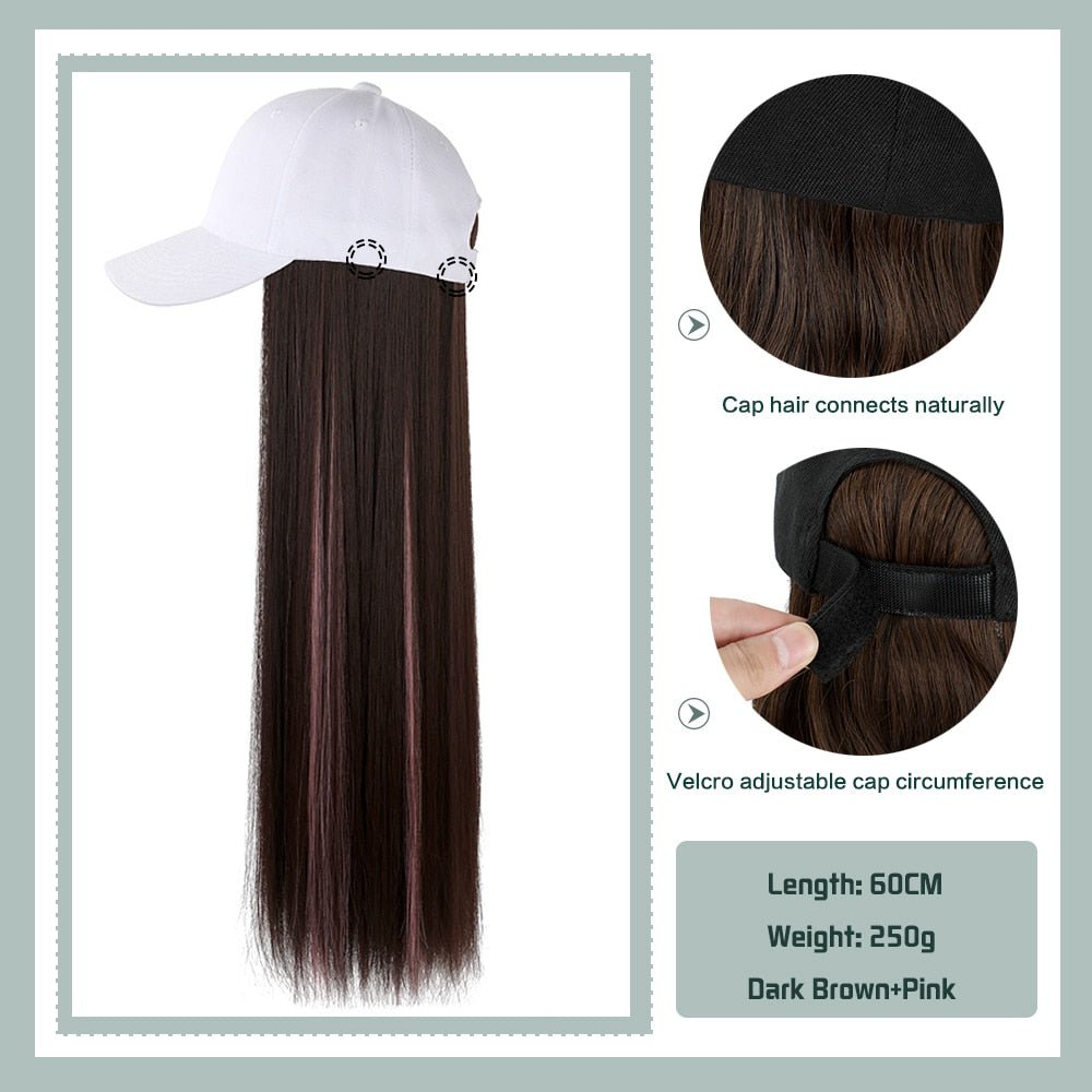 Removable Hair Extension with Adjustable Cap - HairNjoy