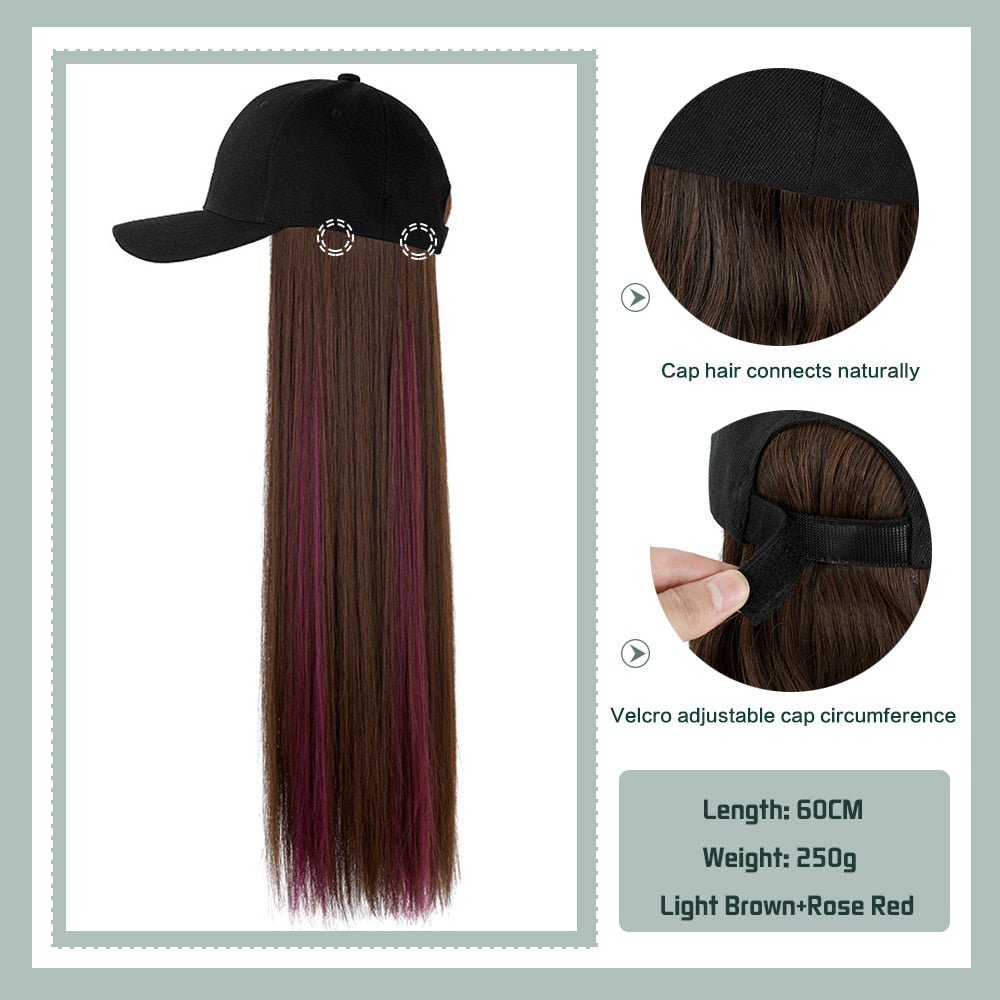 Removable Hair Extension with Adjustable Cap - HairNjoy