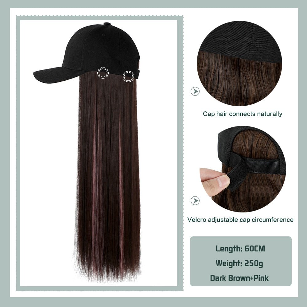 Removable Hair Extension with Adjustable Cap - HairNjoy