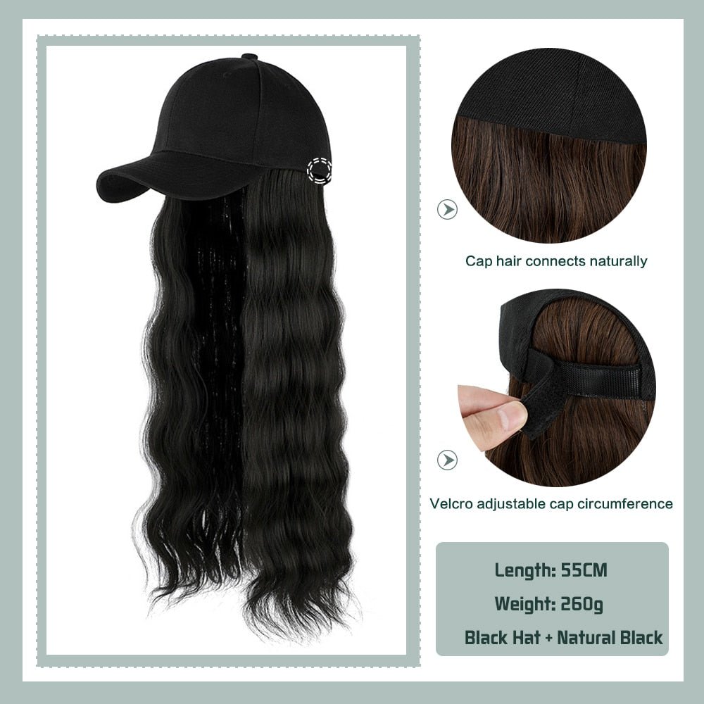 Removable Hair Extension with Adjustable Cap - HairNjoy