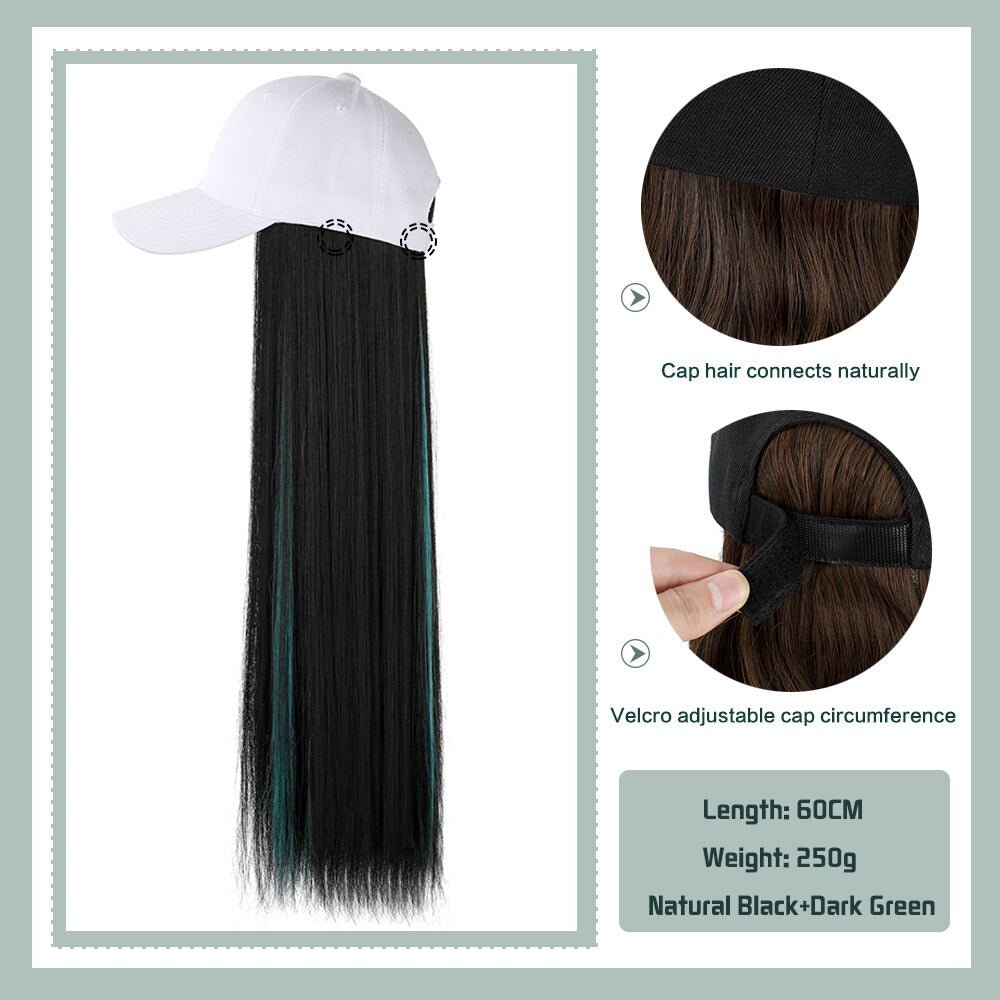 Removable Hair Extension with Adjustable Cap - HairNjoy