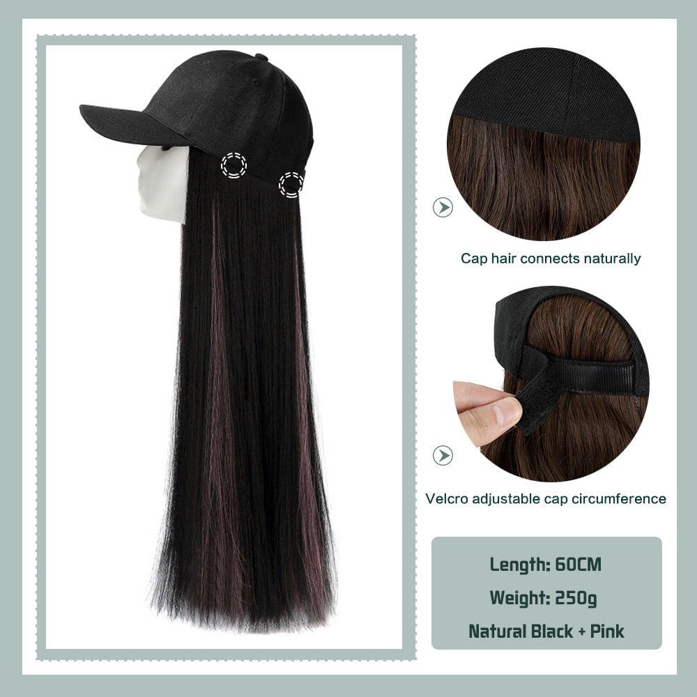 Removable Hair Extension with Adjustable Cap - HairNjoy
