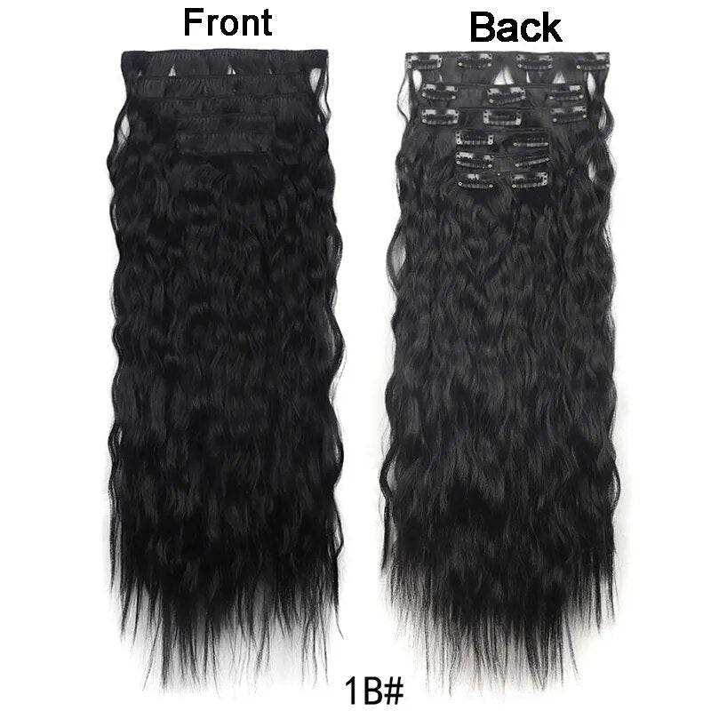 Set Long Curly Clip In Hair Extension - HairNjoy