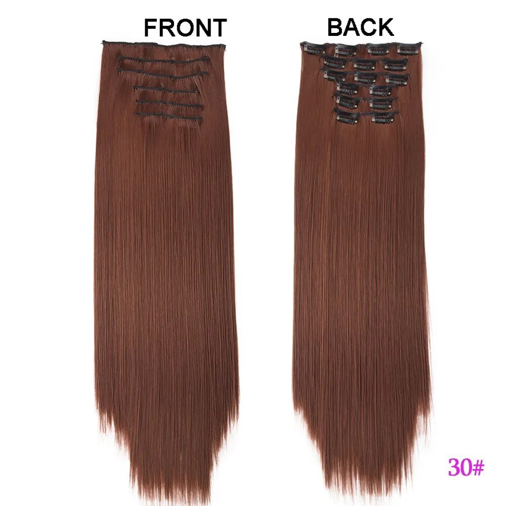 Set Long Curly Clip In Hair Extension - HairNjoy