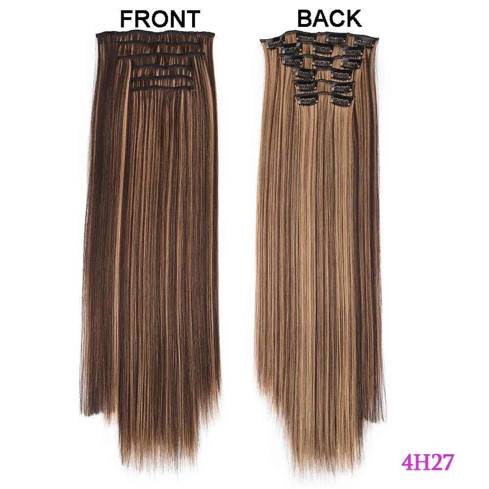 Set Long Curly Clip In Hair Extension - HairNjoy