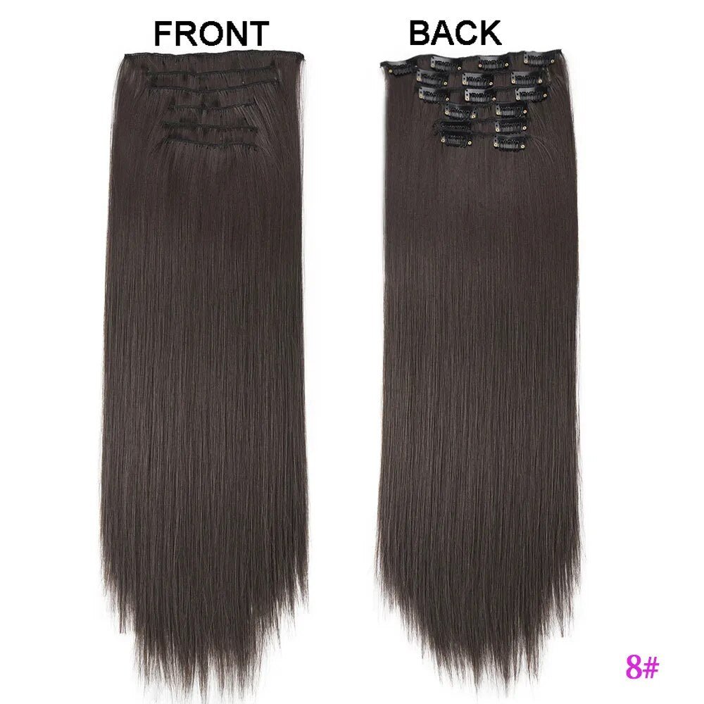 Set Long Curly Clip In Hair Extension - HairNjoy