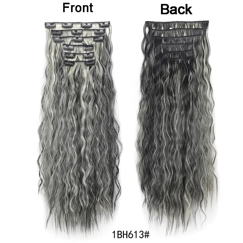 Set Long Curly Clip In Hair Extension - HairNjoy