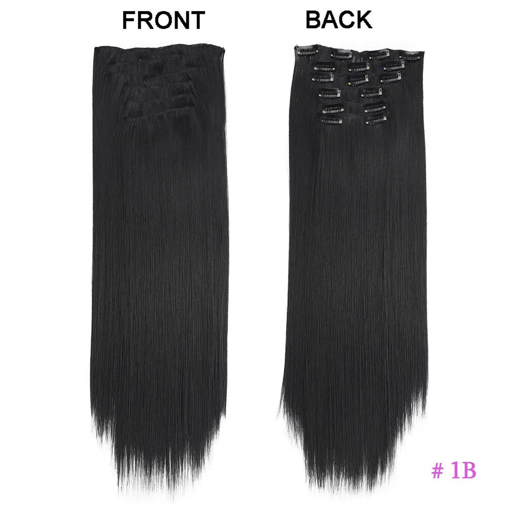 Set Long Curly Clip In Hair Extension - HairNjoy
