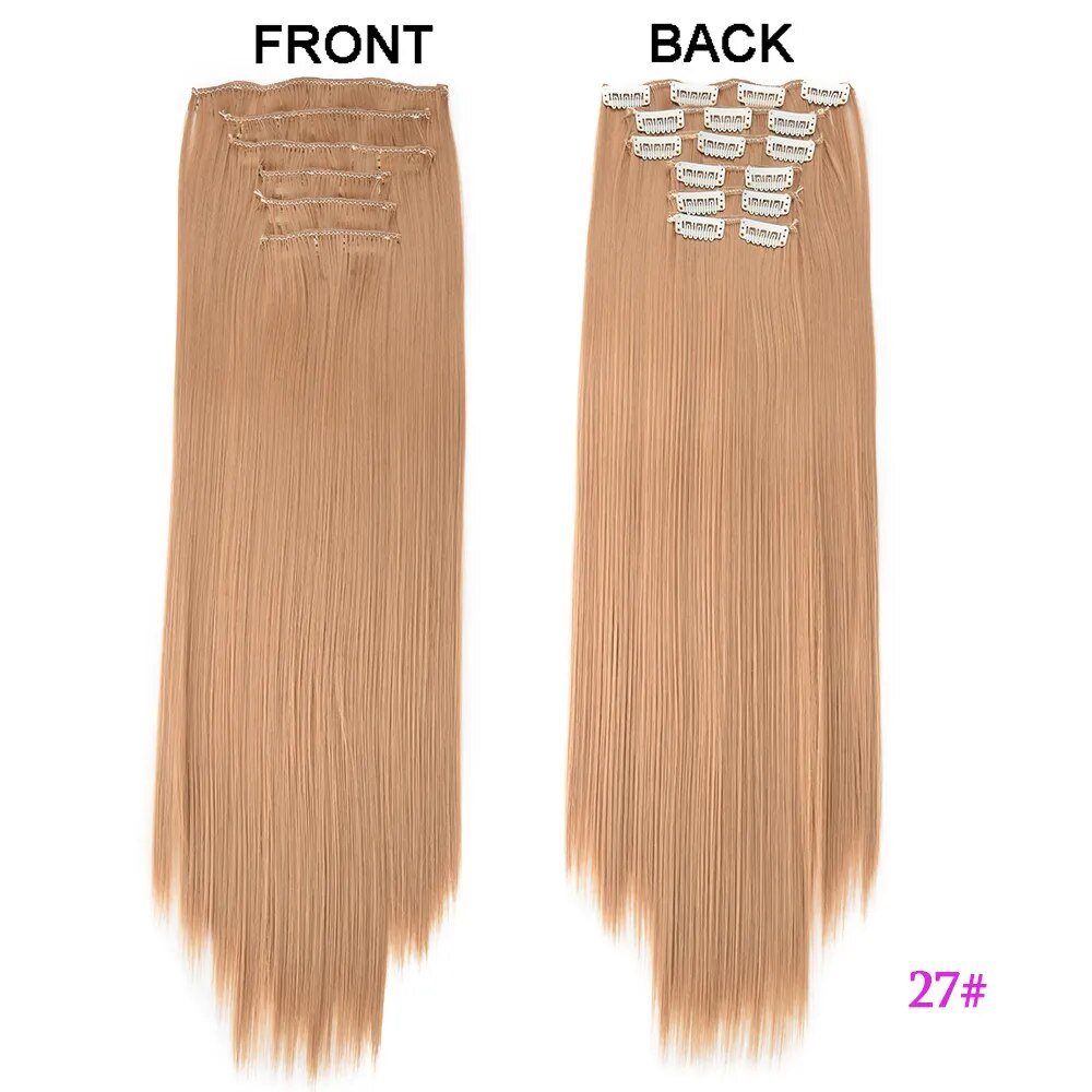 Set Long Curly Clip In Hair Extension - HairNjoy