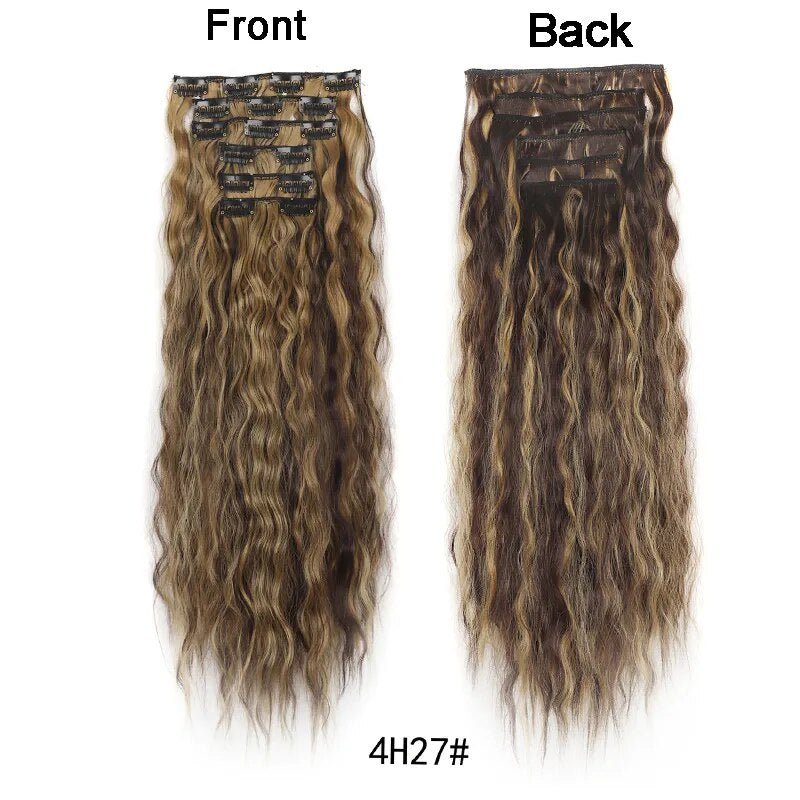 Set Long Curly Clip In Hair Extension - HairNjoy