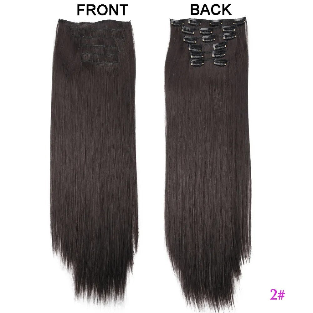 Set Long Curly Clip In Hair Extension - HairNjoy