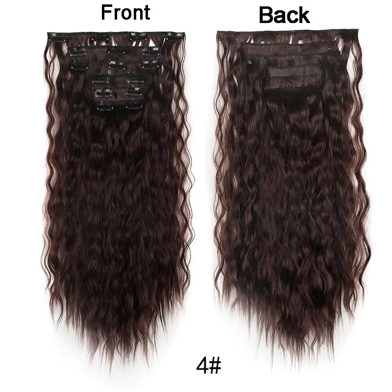 Set Long Curly Clip In Hair Extension - HairNjoy
