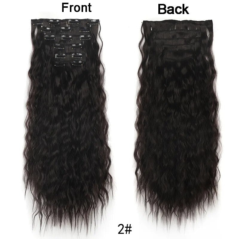 Set Long Curly Clip In Hair Extension - HairNjoy