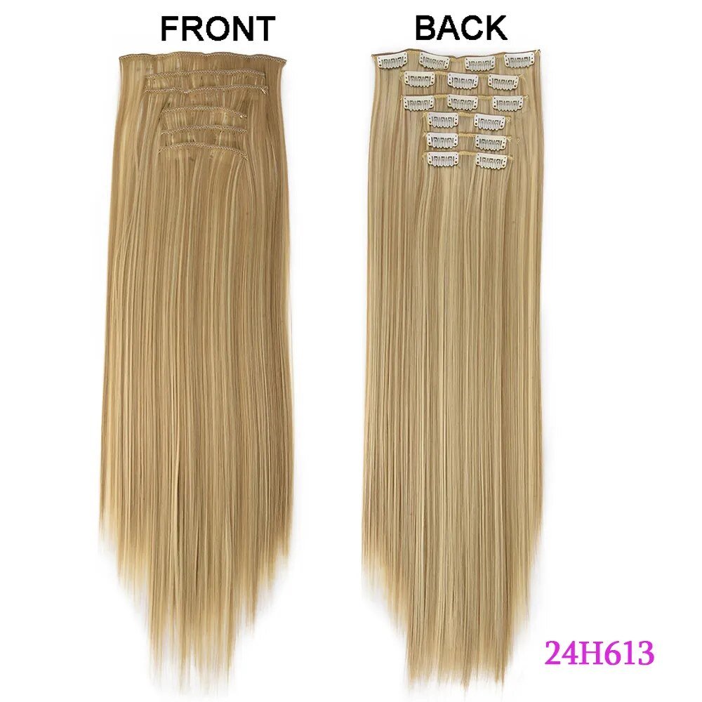 Set Long Curly Clip In Hair Extension - HairNjoy