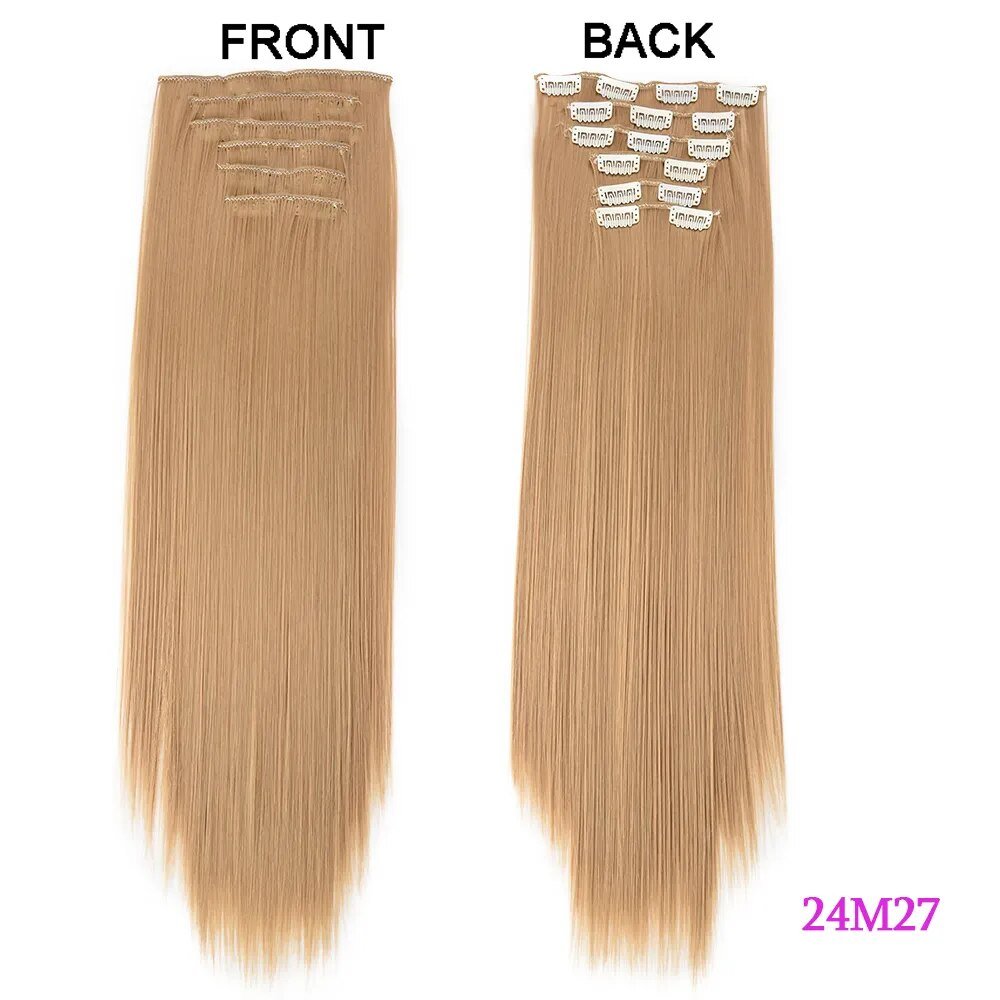 Set Long Curly Clip In Hair Extension - HairNjoy
