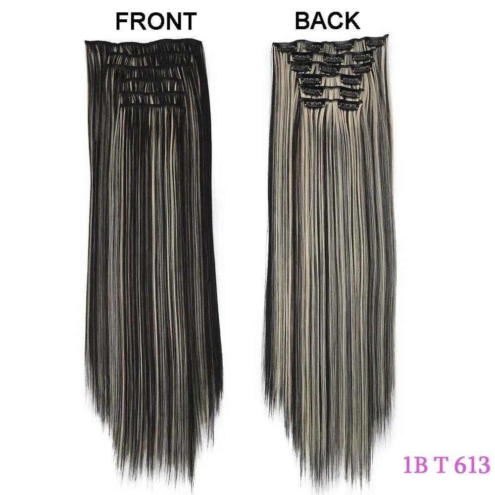 Set Long Curly Clip In Hair Extension - HairNjoy