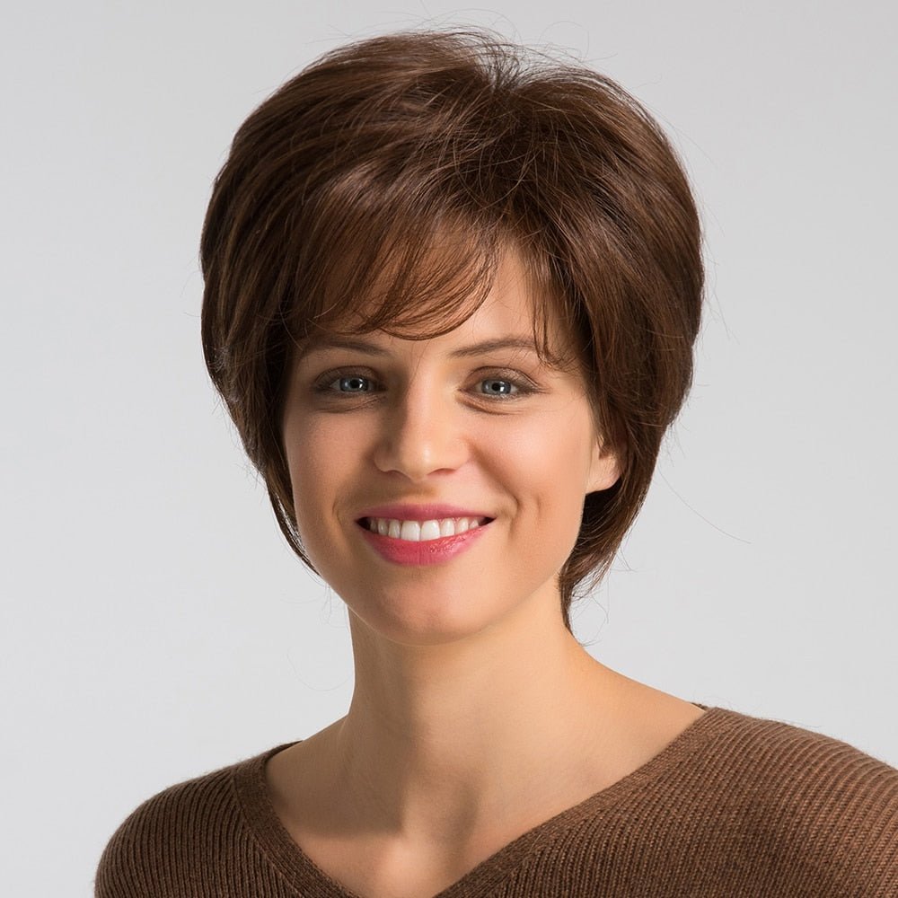 Short Pixie Human Hair Blend Bob Short Wigs - HairNjoy