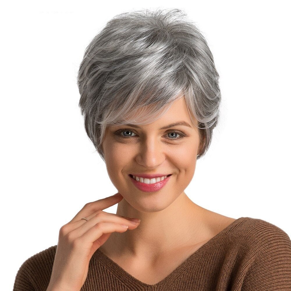 Short Pixie Human Hair Blend Wigs - HairNjoy