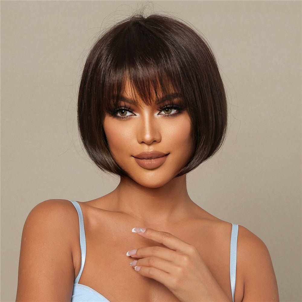 Short Pixie Human Hair Blend Wigs - HairNjoy