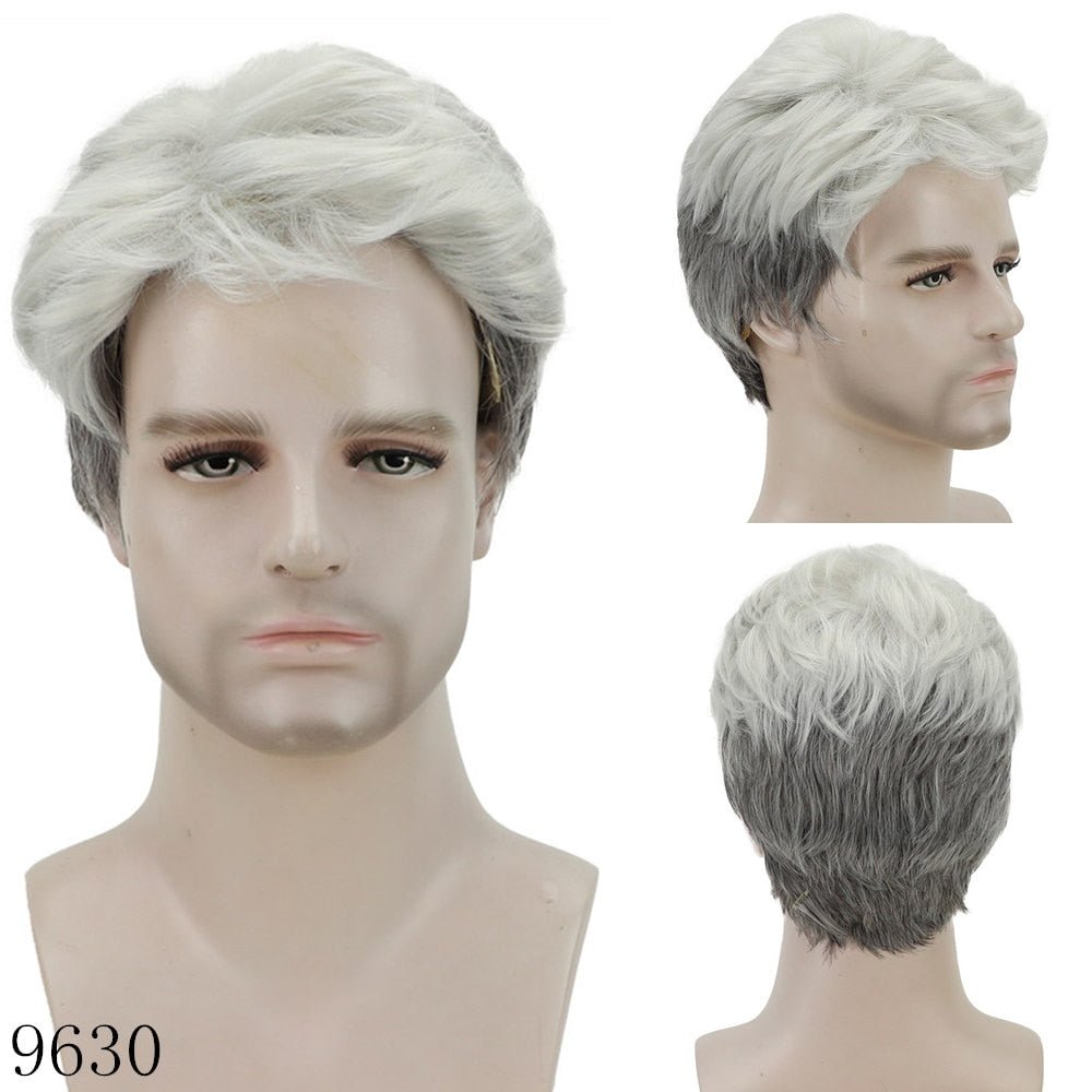 Short Straight Wigs for Men with Bangs - HairNjoy
