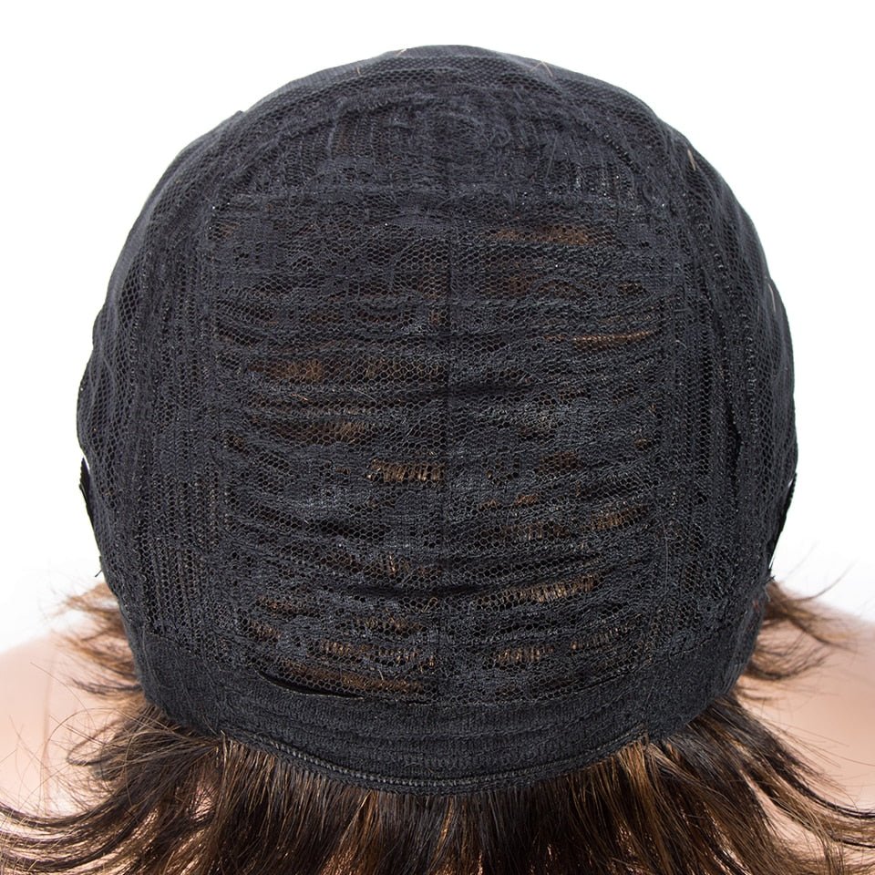 Sleek Human Hair Natural Short Brazilian Pixie Cut Ombre Colored Wigs - HairNjoy