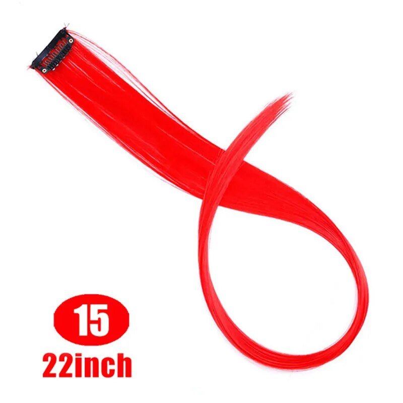 Straight Rainbow Cord Clip on Hair Extension - HairNjoy