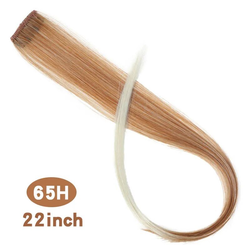 Straight Rainbow Cord Clip on Hair Extension - HairNjoy