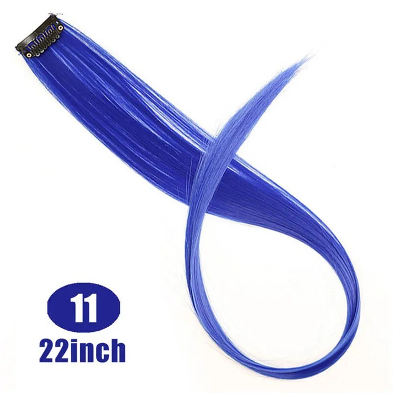 Straight Rainbow Cord Clip on Hair Extension - HairNjoy