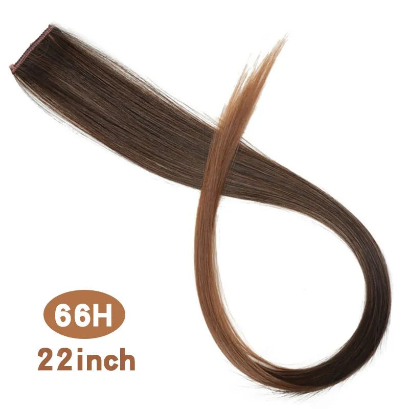 Straight Rainbow Cord Clip on Hair Extension - HairNjoy