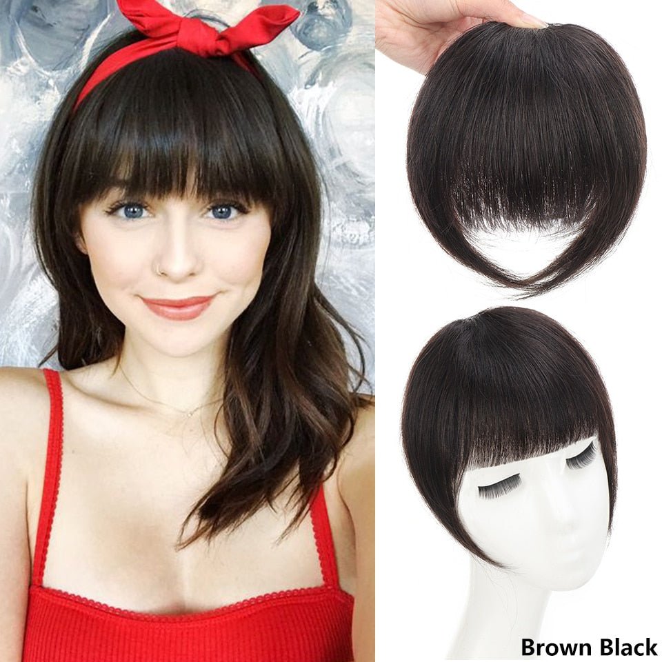 Synthetic Fringe Clip in Side Bangs Hair Extensions - HairNjoy